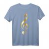 Notenschlüssel in Gold Design – Musikliebhaber T-Shirt für Klassikfans und Musiker