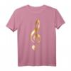 Notenschlüssel in Gold Design – Musikliebhaber T-Shirt für Klassikfans und Musiker