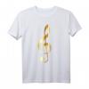 Notenschlüssel in Gold Design – Musikliebhaber T-Shirt für Klassikfans und Musiker