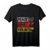 Peace Zeichen Liebe Geige Violine T-Shirt – Perfektes Geschenk für Musiker, Violinisten & Musikliebhaber zu Weihnachten & Geburtstag