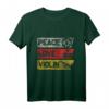 Peace Zeichen Liebe Geige Violine T-Shirt – Perfektes Geschenk für Musiker, Violinisten & Musikliebhaber zu Weihnachten & Geburtstag