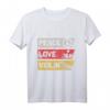 Peace Zeichen Liebe Geige Violine T-Shirt – Perfektes Geschenk für Musiker, Violinisten & Musikliebhaber zu Weihnachten & Geburtstag