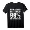 Mein Gehirn besteht zu 99% aus Songtexten Sänger T-Shirt – Perfektes Geschenk für Musiker und Sänger zum Geburtstag