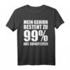 Mein Gehirn besteht zu 99% aus Songtexten Sänger T-Shirt – Perfektes Geschenk für Musiker und Sänger zum Geburtstag