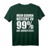 Mein Gehirn besteht zu 99% aus Songtexten Sänger T-Shirt – Perfektes Geschenk für Musiker und Sänger zum Geburtstag