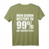 Mein Gehirn besteht zu 99% aus Songtexten Sänger T-Shirt – Perfektes Geschenk für Musiker und Sänger zum Geburtstag