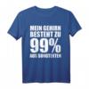 Mein Gehirn besteht zu 99% aus Songtexten Sänger T-Shirt – Perfektes Geschenk für Musiker und Sänger zum Geburtstag