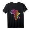 Stolze afrikanische Karte Farben Afrika Schwarz Geschichte Monat T-Shirt – Unterstützung für Black History Month & kulturelle Identität