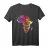 Stolze afrikanische Karte Farben Afrika Schwarz Geschichte Monat T-Shirt – Unterstützung für Black History Month & kulturelle Identität
