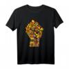 Melanin Kente Fist Design Schwarz Geschichte T-Shirt – Kulturelles Pride Shirt für Geburtstag, Weihnachten, Vatertag & Muttertag