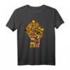 Melanin Kente Fist Design Schwarz Geschichte T-Shirt – Kulturelles Pride Shirt für Geburtstag, Weihnachten, Vatertag & Muttertag