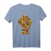 Melanin Kente Fist Design Schwarz Geschichte T-Shirt – Kulturelles Pride Shirt für Geburtstag, Weihnachten, Vatertag & Muttertag