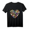 Ich liebe Bücher - Bücherliebe T-Shirt mit Herz-Design für Buchliebhaber, Leseratten und alle, die Geschichten und Romane lieben