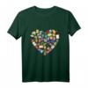 Ich liebe Bücher - Bücherliebe T-Shirt mit Herz-Design für Buchliebhaber, Leseratten und alle, die Geschichten und Romane lieben