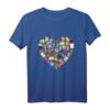 Ich liebe Bücher - Bücherliebe T-Shirt mit Herz-Design für Buchliebhaber, Leseratten und alle, die Geschichten und Romane lieben