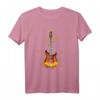 Gitarrenhemd für Musiker & Gitarristen - Akustikgitarre Heartbeat Pulslinie, Vintage Retro T-Shirt für Band, Konzert & Musikliebhaber