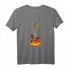 Gitarrenhemd für Musiker & Gitarristen - Akustikgitarre Heartbeat Pulslinie, Vintage Retro T-Shirt für Band, Konzert & Musikliebhaber