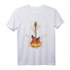 Gitarrenhemd für Musiker & Gitarristen - Akustikgitarre Heartbeat Pulslinie, Vintage Retro T-Shirt für Band, Konzert & Musikliebhaber