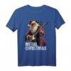 Metal Weihnachts Shirt mit Weihnachtsmann und Gitarre – Heavy Metal Geschenkidee für Damen und Herren zu Weihnachten