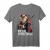 Metal Weihnachts Shirt mit Weihnachtsmann und Gitarre – Heavy Metal Geschenkidee für Damen und Herren zu Weihnachten