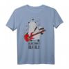 Rock n Roll - Racoon Roll Stinktier für Rocker E-Gitarre T-Shirt – Lustiges Geschenk für Musikliebhaber und Rockfans