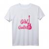 Unterschätze nie ein Mädchen mit einer Gitarre T-Shirt – Perfektes Geschenk für Gitarristinnen, Musikerinnen und Bandmitglieder