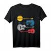 Vintage Guitar T-Shirt mit Heartbeat Pulse Linie – Retro Gitarre für Musiker, Gitarristen & Akustikgitarrenliebhaber, ideales Geschenk für Freunde und Familie