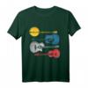 Vintage Guitar T-Shirt mit Heartbeat Pulse Linie – Retro Gitarre für Musiker, Gitarristen & Akustikgitarrenliebhaber, ideales Geschenk für Freunde und Familie