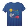 Vintage Guitar T-Shirt mit Heartbeat Pulse Linie – Retro Gitarre für Musiker, Gitarristen & Akustikgitarrenliebhaber, ideales Geschenk für Freunde und Familie
