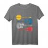 Vintage Guitar T-Shirt mit Heartbeat Pulse Linie – Retro Gitarre für Musiker, Gitarristen & Akustikgitarrenliebhaber, ideales Geschenk für Freunde und Familie