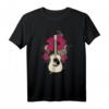 Akustische Gitarre Gitarrist T-Shirt mit Roter Rose – Perfekt für Musiker, Jazz, Blues, Folk & Country Fans