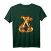 Rock and Roll Flammen brennende Gitarren T-Shirt – Stylisches Musiker T-Shirt für Rockfans & Festivalbesucher