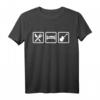 Gitarre T-Shirt - Eat Sleep Gitarre für Musiker, Gitarristen & Konzertfans, klassisch geschnitten