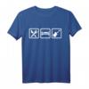 Gitarre T-Shirt - Eat Sleep Gitarre für Musiker, Gitarristen & Konzertfans, klassisch geschnitten