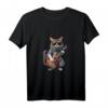 Katze mit Sonnenbrille spielt Gitarre - Lustiges Katzen- und Gitarren T-Shirt für Musik- und Tierliebhaber