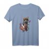 Katze mit Sonnenbrille spielt Gitarre - Lustiges Katzen- und Gitarren T-Shirt für Musik- und Tierliebhaber