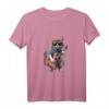 Katze mit Sonnenbrille spielt Gitarre - Lustiges Katzen- und Gitarren T-Shirt für Musik- und Tierliebhaber