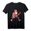 Weihnachtsmann rockt mit Rentier Gitarre - Cooles Weihnachts-T-Shirt für Rockmusik-Fans und Weihnachtsliebhaber