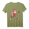 Weihnachtsmann rockt mit Rentier Gitarre - Cooles Weihnachts-T-Shirt für Rockmusik-Fans und Weihnachtsliebhaber