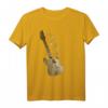 Jazz Gitarre T-Shirt – Kunstvolles Guitar Shirt mit Musiknoten für Jazz-, Blues- und Rockfans