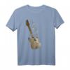 Jazz Gitarre T-Shirt – Kunstvolles Guitar Shirt mit Musiknoten für Jazz-, Blues- und Rockfans