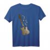 Jazz Gitarre T-Shirt – Kunstvolles Guitar Shirt mit Musiknoten für Jazz-, Blues- und Rockfans