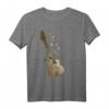 Jazz Gitarre T-Shirt – Kunstvolles Guitar Shirt mit Musiknoten für Jazz-, Blues- und Rockfans
