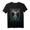 Vitruvian Man Gitarrist T-Shirt - Lustiges Leonardo da Vinci Gitarren-Motiv für Musiker und Gitarristen, perfektes Geschenk