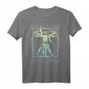 Vitruvian Man Gitarrist T-Shirt - Lustiges Leonardo da Vinci Gitarren-Motiv für Musiker und Gitarristen, perfektes Geschenk