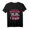 Gitarrist Geschenk für Mädchen - E-Gitarre T-Shirt mit Spruch 'Unterschätze niemals ein Mädchen mit einer E Gitarre' für Musikerinnen, Frauen & Damen
