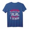 Gitarrist Geschenk für Mädchen - E-Gitarre T-Shirt mit Spruch 'Unterschätze niemals ein Mädchen mit einer E Gitarre' für Musikerinnen, Frauen & Damen