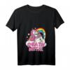 Damen Death Metal Einhorn Gitarre T-Shirt mit V-Ausschnitt – Gothic Rock Outfit, Geschenk für Metalheads & Heavy Metal Fans
