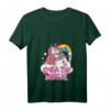 Damen Death Metal Einhorn Gitarre T-Shirt mit V-Ausschnitt – Gothic Rock Outfit, Geschenk für Metalheads & Heavy Metal Fans