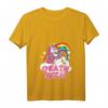 Damen Death Metal Einhorn Gitarre T-Shirt mit V-Ausschnitt – Gothic Rock Outfit, Geschenk für Metalheads & Heavy Metal Fans